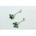 925 sterling Tribal silver earring Jhumki Hallmarked with Green onyx stone Beads